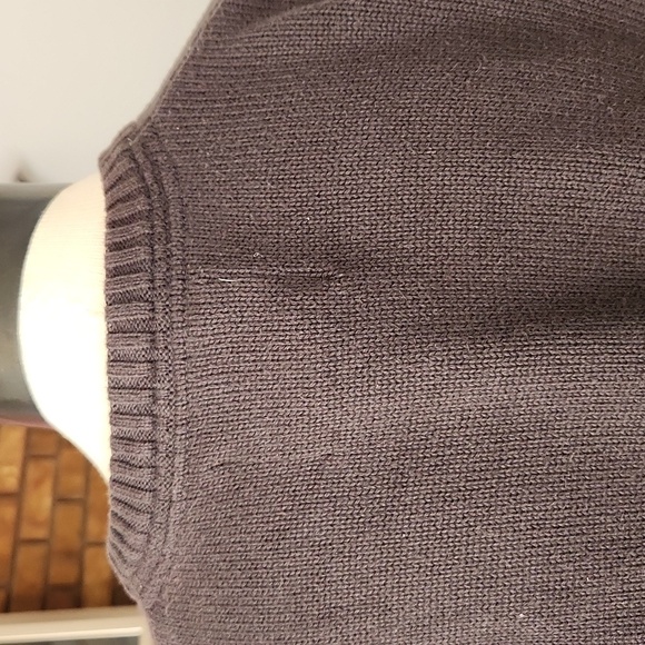 Eddie Bauer 100% combed cotton sweater luxury crew neck grey fisherman core - Picture 6 of 15